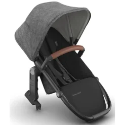 Uppababy Add-On Seats & Boards*- Rumbleseat V3 Second Lower Seat, Greyson (Charcoal Mélange/Carbon Frame/Saddle Leather)