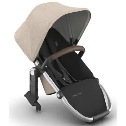 Uppababy Add-On Seats & Boards*- Rumbleseat V3 Second Lower Seat, Declan (Oat Mélange/Silver Frame/Chestnut Leather)