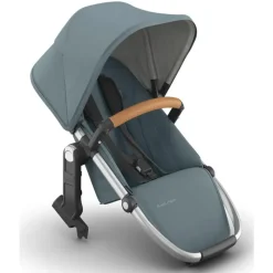 Uppababy Add-On Seats & Boards*- Rumbleseat V3 Second Lower Seat, Callum (Stone Blue/Silver Frame/Sand Leather)