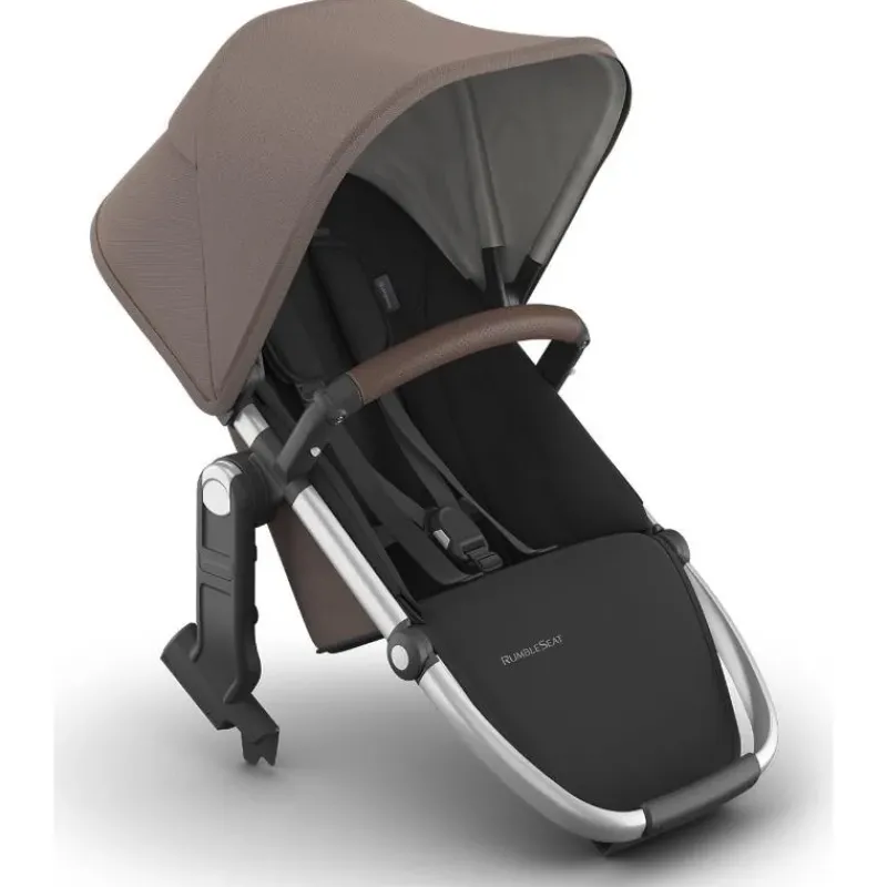 Uppababy Add-On Seats & Boards*- Rumbleseat V3 Second Lower Seat, Theo (Dark Taupe/Silver Frame/Chestnut Leather)