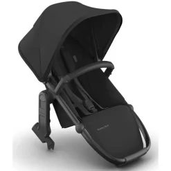 Uppababy Add-On Seats & Boards*- Rumbleseat V3 Second Lower Seat, Jake (Charcoal/Carbon Frame/Black Leather)