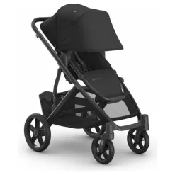 Uppababy Single To Double Strollers|Single Strollers*- Vista V3 Stroller, Jake (Charcoal/Carbon Frame/Black Leather)