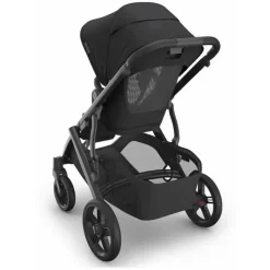 Uppababy Single To Double Strollers|Single Strollers*- Vista V3 Stroller, Jake (Charcoal/Carbon Frame/Black Leather)