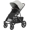 Uppababy Single To Double Strollers*- Vista V3 Stroller, Savannah (Pearl Gray Jacquard/Carbon Frame/Chestnut Leather)
