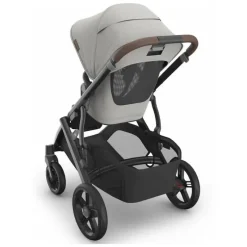 Uppababy Single To Double Strollers*- Vista V3 Stroller, Savannah (Pearl Gray Jacquard/Carbon Frame/Chestnut Leather)