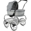 Valco Baby Doll Stroller*- Classic Bassinet Doll Stroller, Grey/White