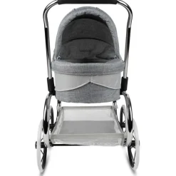 Valco Baby Doll Stroller*- Classic Bassinet Doll Stroller, Grey/White
