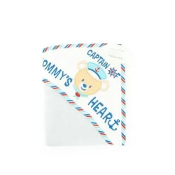 Nemcor Baby Bath Towels*Vs Affiliates - Captain Of Mommy's Heart Hooded Towel
