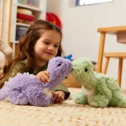 Warmies Wipes & Warmers*- Green Long Neck Dinosaur