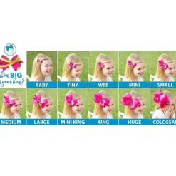 Wee Ones Baby Hair Accessories*- Girls' Classic French Satin Hair Bow on a WeeStay Clip, Medium, White