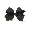 Wee Ones Baby Hair Accessories*- Medium Organza and Grosgrain Overlay Hair Bow, Black