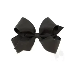 Wee Ones Baby Hair Accessories*- Medium Organza and Grosgrain Overlay Hair Bow, Black