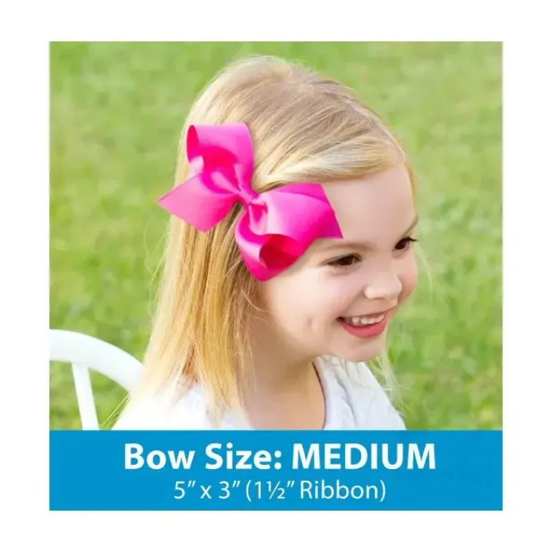 Wee Ones Baby Hair Accessories*- Medium Organza and Grosgrain Overlay Hair Bow, Black