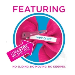Wee Ones Baby Hair Accessories*- Medium Organza and Grosgrain Overlay Hair Bow, Black
