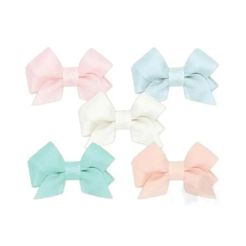 Wee Ones Baby Hair Accessories*- 5Pk Baby Front Tail Bows, Blue
