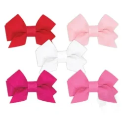 Wee Ones Baby Hair Accessories*- 5Pk Baby Front Tail Bows, Pink