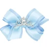 Wee Ones Baby Hair Accessories*- Princess Grosgrain Hair Bow with Satin, Blue