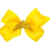 Wee Ones Baby Hair Accessories*- Princess Grosgrain Hair Bow with Satin, Yellow