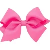 Wee Ones Baby Hair Accessories*- Small Classic Grosgrain Girls Hair Bow (Plain Wrap), Hot Pink
