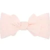 Wee Ones Baby Hair Accessories*- Soft Shabby Dot Nylon Girls Baby Band With Matching Bowtie, Light Pink
