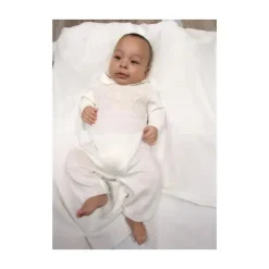 Will Beth Baby Sleepwear*Will' Beth Baby Boys Ivory Knit Coverall & Blanket Set, White