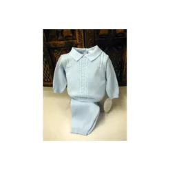 Will Beth Baby Sets*Will' Beth 2-Piece Blue Cable Knit Boys Set