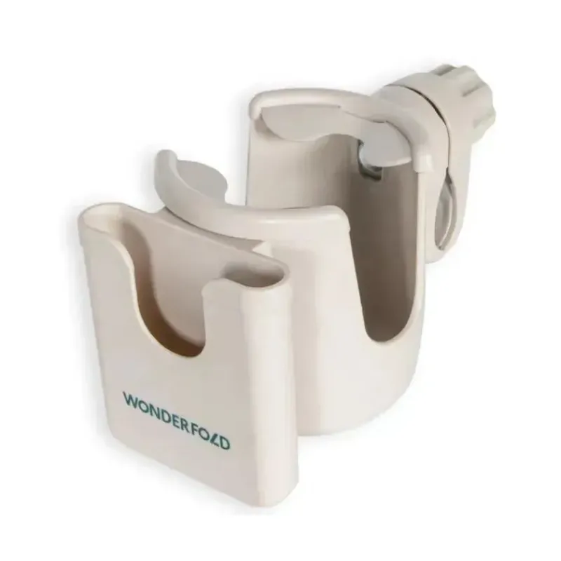 WonderFold Wagon Stroller Cup Holders, Trays & Belly Bars*Wonderfold - 2-In-1 Cup & Phone Holder Beige (Fits All Wagons)