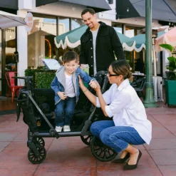 WonderFold Wagon Stroller Wagons*WonderFold - L4 Quad Stroller Wagon (4 Seater) Black