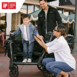 WonderFold Wagon Stroller Wagons*WonderFold - L4 Quad Stroller Wagon (4 Seater) Grey