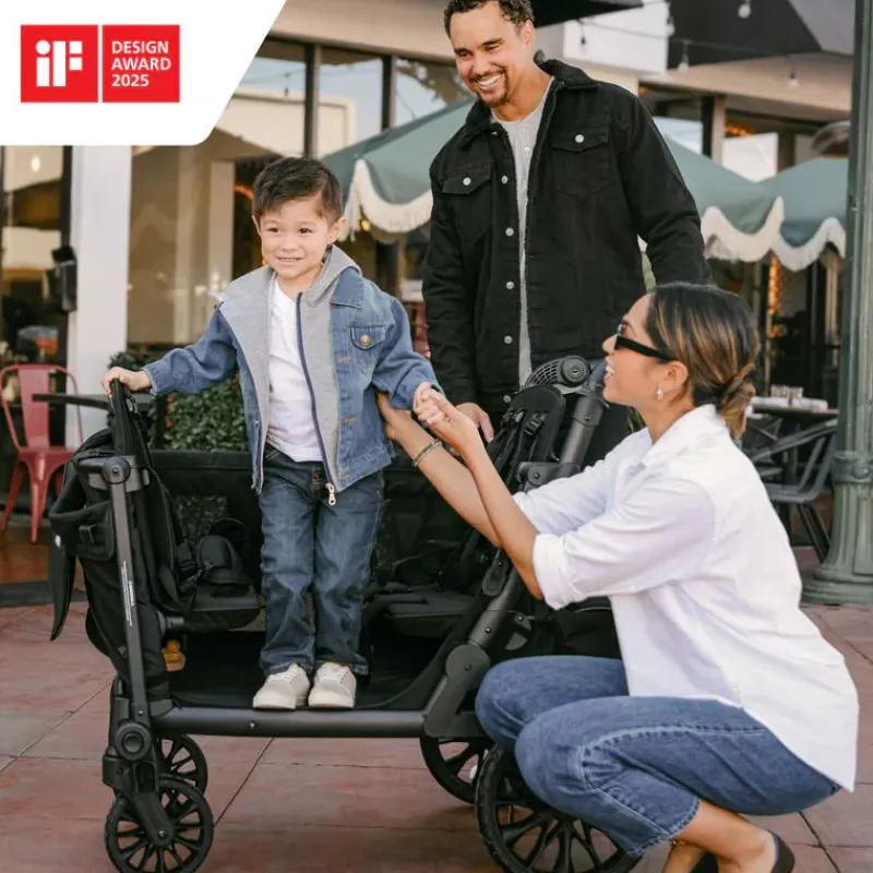 WonderFold Wagon Stroller Wagons*WonderFold - L4 Quad Stroller Wagon (4 Seater) Grey