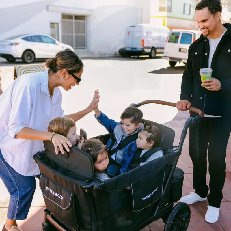 WonderFold Wagon Stroller Wagons*WonderFold - L4 Quad Stroller Wagon (4 Seater) Grey