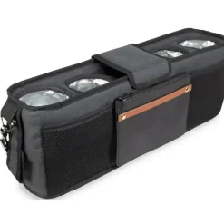 WonderFold Wagon Stroller Cup Holders, Trays & Belly Bars*Wonderfold - Parent Console With 4 Insulated Cup Holders, Black