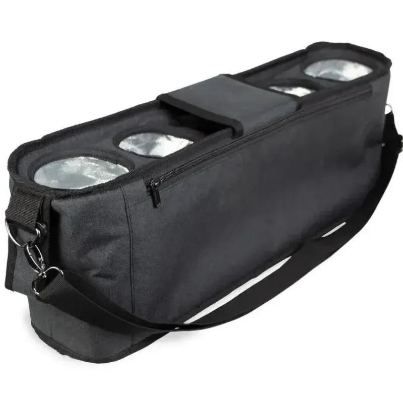 WonderFold Wagon Stroller Cup Holders, Trays & Belly Bars*Wonderfold - Parent Console With 4 Insulated Cup Holders, Black