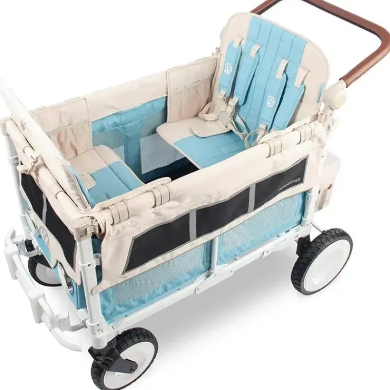 WonderFold Wagon Stroller Wagons|Top Strollers*WonderFold - Volkswagon Special Edition Double Stroller Wagon (4 Seater), Bondi Blue