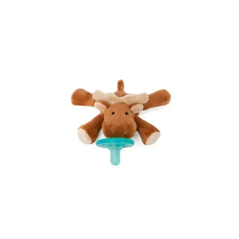Wubbanub Gift For Baby|Pacifiers*Plush Pacifier, Brown Moose