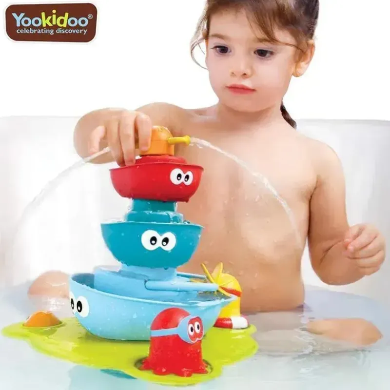 Yookidoo Bath Toys*Stack 'N' Spray Bath Toy Tub Fountain