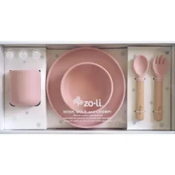 Zoli Plates & Bowls|Dishes, Utensils & Food Containers*- 5Pk Silicone Kids Dishware Set, Rose Pink