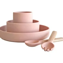 Zoli Plates & Bowls|Dishes, Utensils & Food Containers*- 5Pk Silicone Kids Dishware Set, Rose Pink