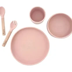Zoli Plates & Bowls|Dishes, Utensils & Food Containers*- 5Pk Silicone Kids Dishware Set, Rose Pink