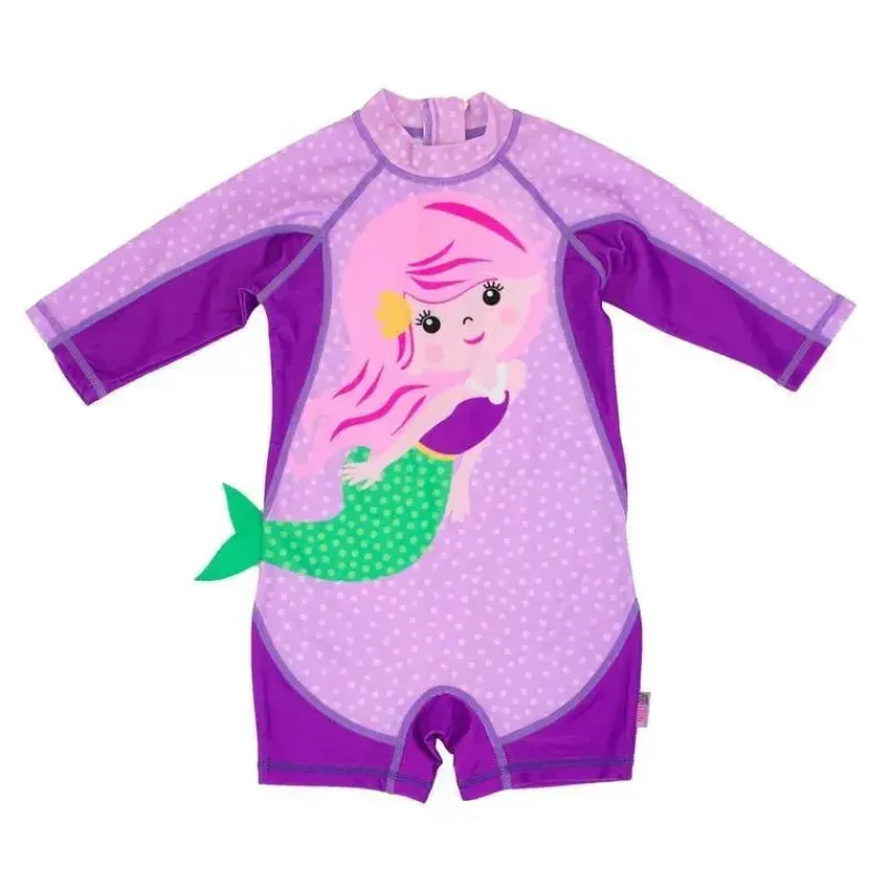 Zoocchini Baby Swimming Clothes*- Baby Girl One Piece Surf Suit, Mermaid