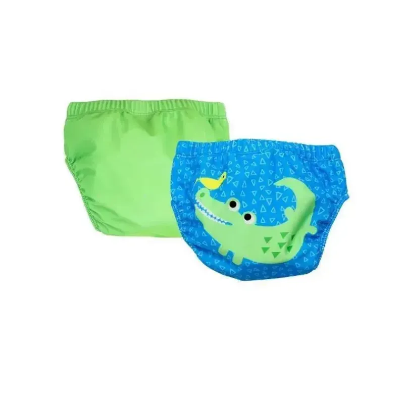 Zoocchini Swim Diapers*- Baby Knit Swim Diaper 2Pk Set, Aidan The Alligator