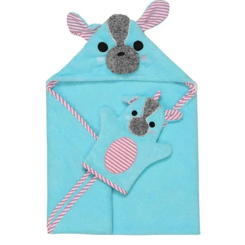 Zoocchini Baby Washcloths*- Baby Snow Terry Bath Mitt, Yorkie 0/18M