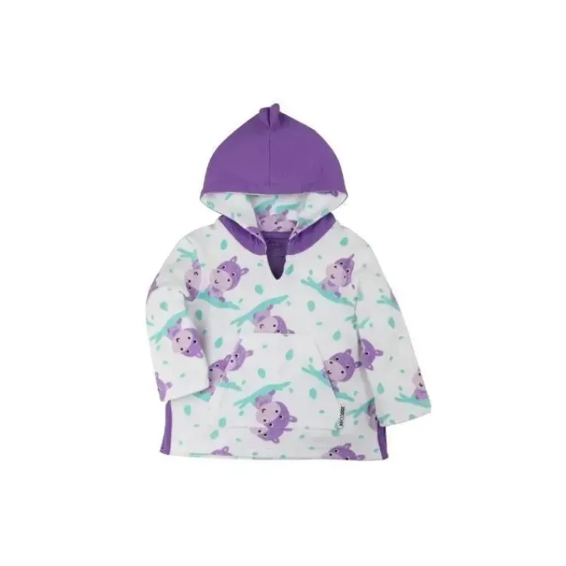 Zoocchini Baby Swimming Clothes*- Baby Terry Swim Coverup Harper The Hippo, L