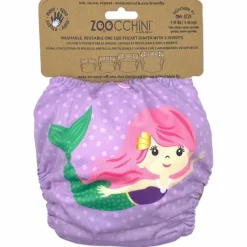 Zoocchini Swim Diapers*- Cloth Diaper Mermaid With 2Pk Insert One Size