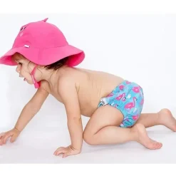 Zoocchini Baby Swimming Clothes*- Swim Diaper & Sunhat Set, Flamingo