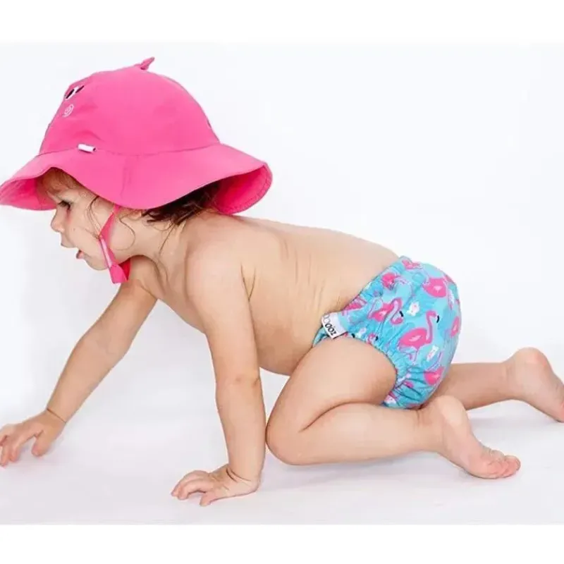 Zoocchini Baby Swimming Clothes*- Swim Diaper & Sunhat Set, Flamingo
