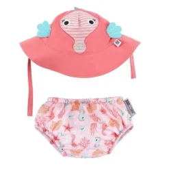 Zoocchini Swim Diapers*- Swim Diaper & Sun Hat Set, Sally The Seahorse
