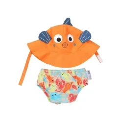 Zoocchini Swim Diapers*Baby Swim Diaper & Sun Hat Set Fish