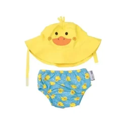 Zoocchini Baby Swimming Clothes*Baby Swim Diaper & Sun Hat Set Duck