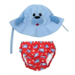 Zoocchini Baby Swimming Clothes*Zoochini - Baby Boy Swim Diaper & Sun Hat Set, Sunny The Seal